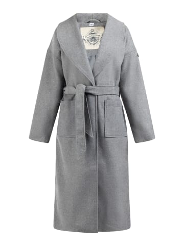 DreiMaster Damen Übergangsmantel Aus Wollgemisch in Grau Melange