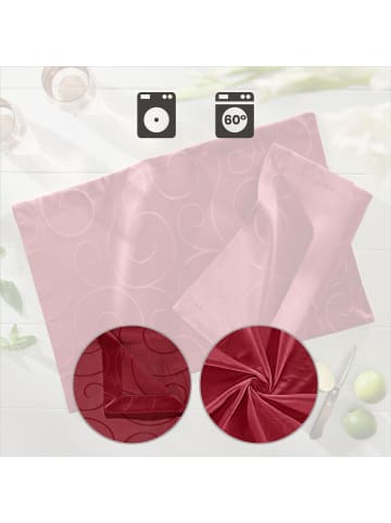 Erwin Müller Jacquard, Baumwollmischung Tischset 2er-Pack Oberhausen in rubin