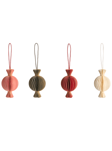 Beliani 16er-Set Weihnachtsbaumkugeln RAUMA in Bunt