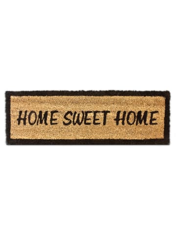 relaxdays Fußmatte home sweet home in Braun - (B)75 x (T)25 cm