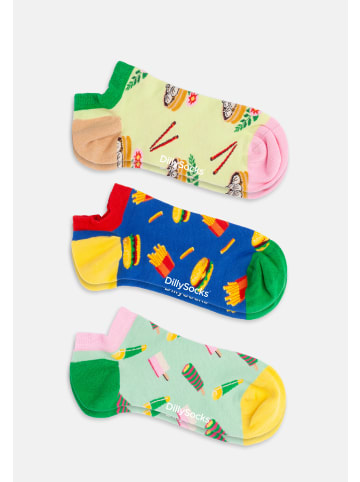 DillySocks Sneakersocken Short Foodie Dreams in Grün Balu Türkis Petrol