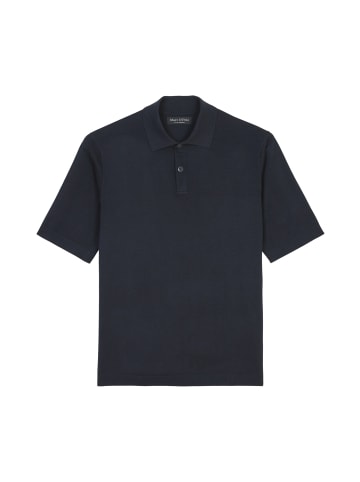 Marc O'Polo Strick-Poloshirt regular in dark navy