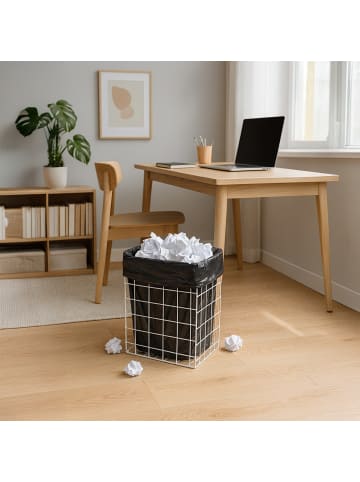 relaxdays Papierkorb in Weiß - (B)28,5 x (H)35,5 x (T)19 cm