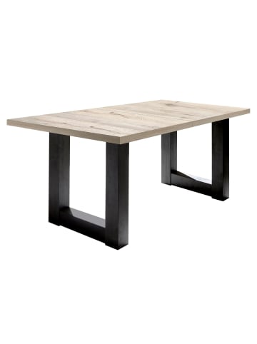 58 aufm Kessel ESSTISCH ausziehbar Eila 7 140 x 90 x 75 Esszimmertisch Schwarzstahl/Sandeiche