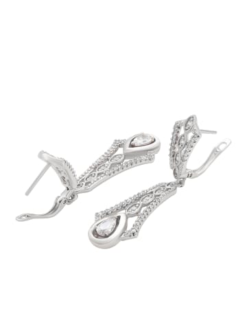 NAEMI Women Earrings in Silver White