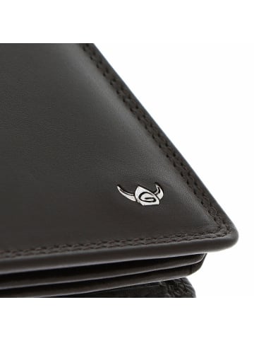 Golden Head Polo Geldbörse RFID Schutz Leder 12.5 cm in dunkelbraun