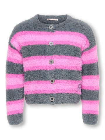 KIDS ONLY Strickjacke in Dark Grey Melange