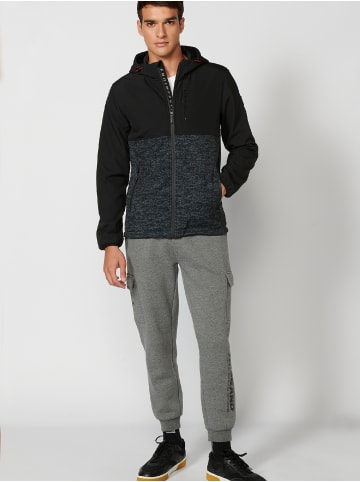 KOROSHI Kapuzenjacke in schwarz