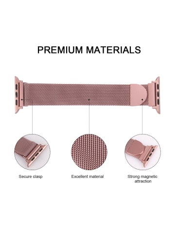 Platyne Kompatibles Armband für Apple Watch 42mm in Rosa