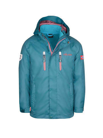 Trollkids 3in1 Jacke "Myrdal PRO" in Blaugrün/Gletschergrün