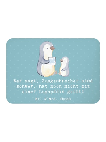 Mr. & Mrs. Panda magnet Training mit Logopädin mit Spruch in Meeresbrise