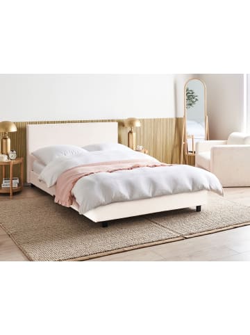 Beliani Doppelbett ALBI in Weiß/Schwarz - (W) 155 x (H) 94 x (L) 211 cm
