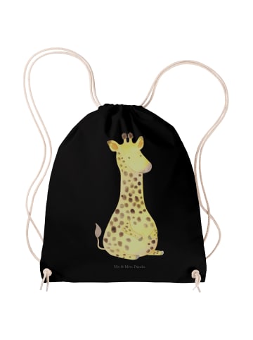 Mr. & Mrs. Panda Stoffbeutel Giraffe Zufrieden ohne Spruch in Schwarz