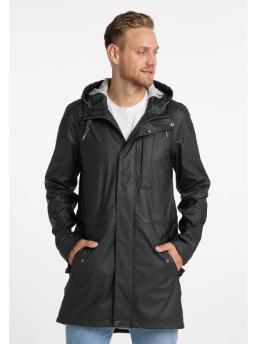 MO Herren Regenmantel in Schwarz