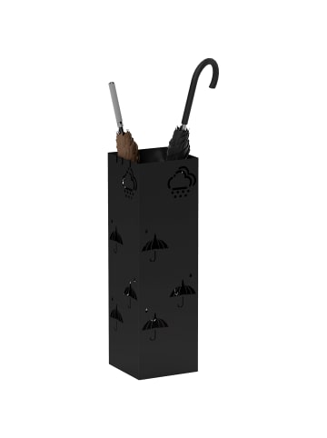 HOMCOM Schirmhalter-15,5L x 15,5B x 49H cm-Schwarz