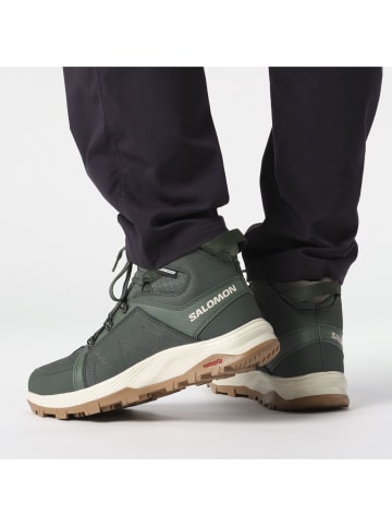 SALOMON Schnürstiefelette OUTCHILL TS CSWP in urban chic/almond milk/phantom