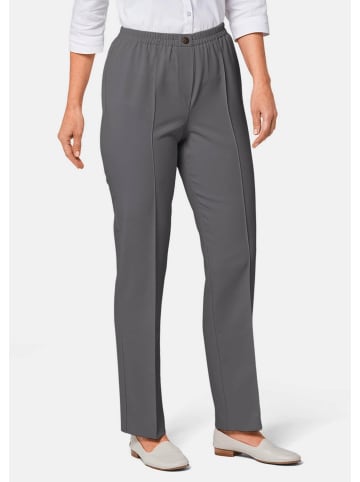 GOLDNER Stretchhosen mit elastischem Bund in grau / schwarz