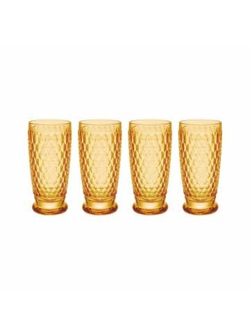 Villeroy & Boch 4er Set Longdrinkgläser Boston Coloured 400 ml in Saffron