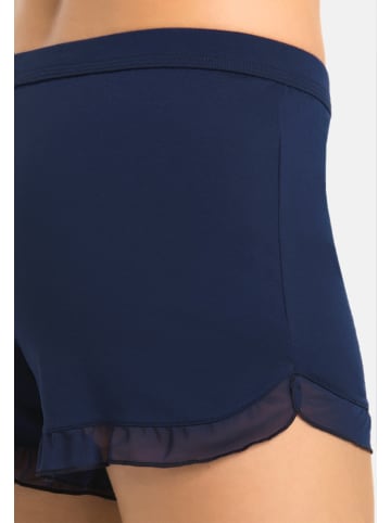 Teyli Kurze Schlafshorts aus Viskose Sleepy in blau