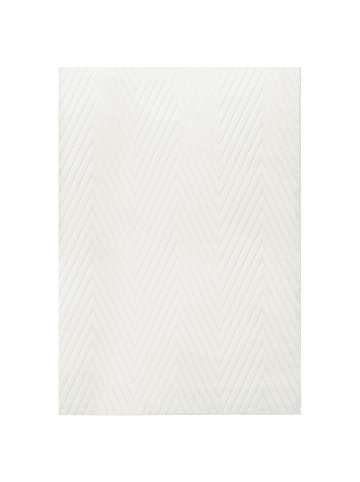 Beliani Kurzflor TWYNAM in Weiß - (W) 160 x (L) 230 cm