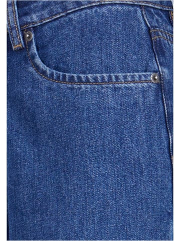 Urban Classics Urban Classics Damen Ladies Mid Waist Wide Denim in mid indigo washed