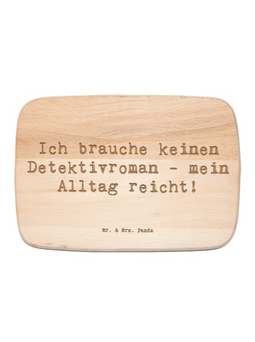 Mr. & Mrs. Panda Buchenbrett Spruch Detektivin Alltag mit Spruch in Transparent