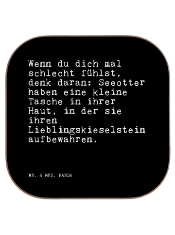 Mr. & Mrs. Panda Untersetzer für Gläser Wenn du dich mal... mit ... in Schwarz