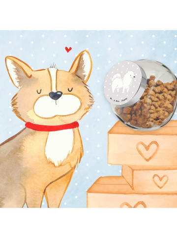 Mr. & Mrs. Panda Leckerli Glas Spitz Moment ohne Spruch in Grau Pastell