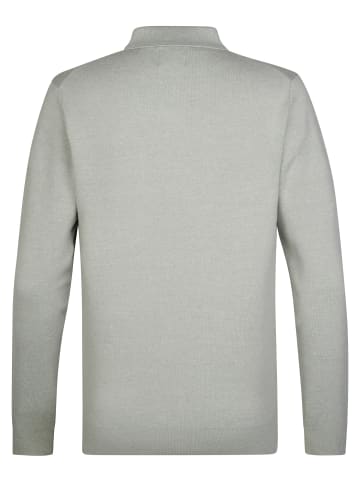 Petrol Industries Strukturstrickpolo steelfield in Schwarz