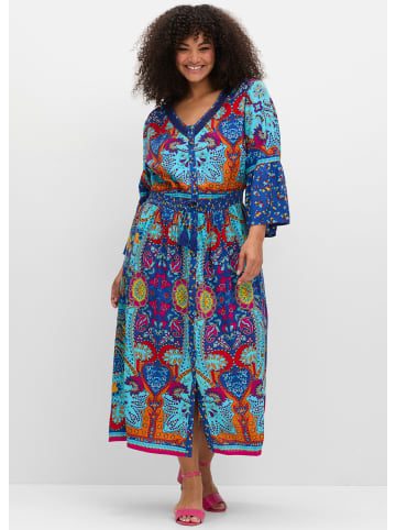 sheego by Joe Browns Kleid in blau gemustert