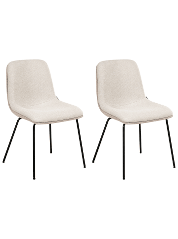 Beliani 2er-Set Esszimmerstuhl LORIDA in Beige