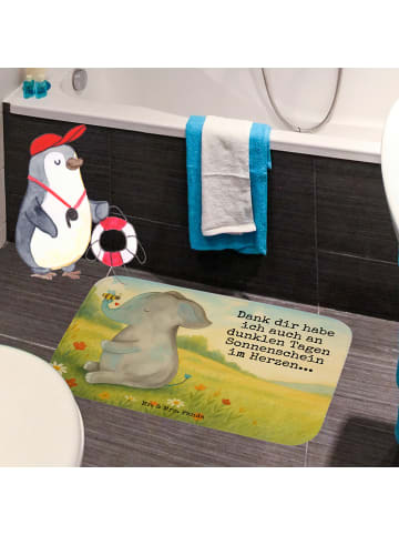 Mr. & Mrs. Panda Duschvorleger Elefant Biene Design mit Spruch in Weiß