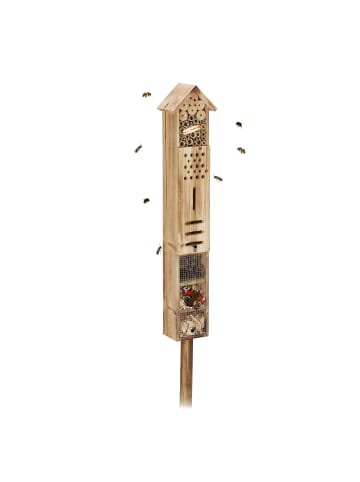 relaxdays Insektenhotel in Natur - (B)15,5 x (H)150 x (T)11 cm
