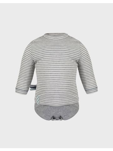 OrganicEra Baby Langarm-Bodyshirt in Grey Melange