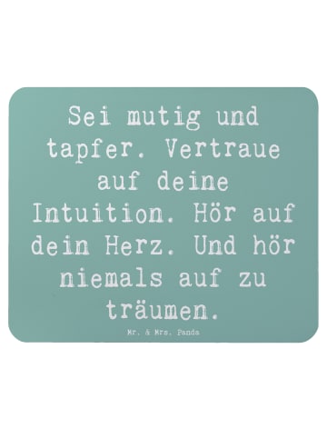 Mr. & Mrs. Panda Mouse Pad Spruch Mutig zu sich selbst stehen mi... in Meeresbrise