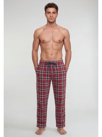 Tom Tailor Lange-Hose Toledo in rot-mittel-Karo