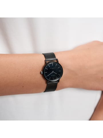 s.Oliver Armbanduhr Classic Mesh Small in schwarz