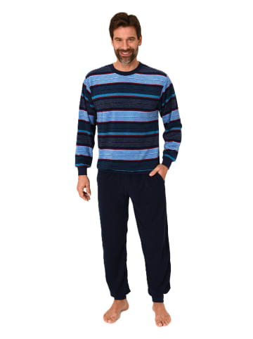 NORMANN Langarm Schlafanzug Frottee Bündchen - 86735 in rot