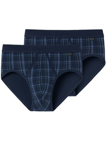 Schiesser Slips 2er Pack in Navy