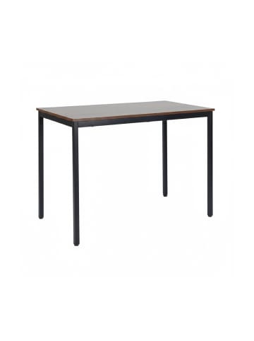 relaxdays Esstisch in Dunkelbraun/ Schwarz - (B)110 x (H)76 x (T)60 cm
