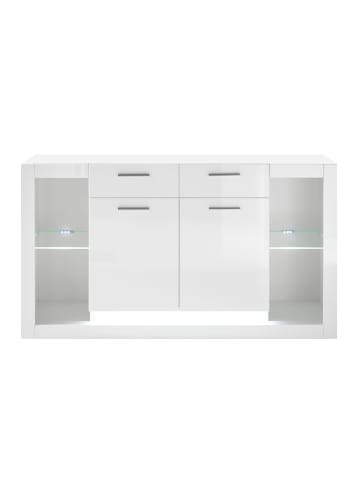 Feldmann-Wohnen Sideboard Meran weiß Hochglanz 150 / 43 / 83cm