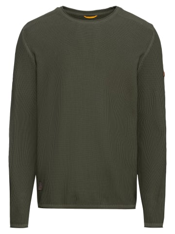 Camel Active Feinstrickpullover aus organic Cotton in Dunkelgrün