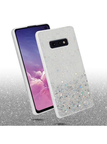 cadorabo Hülle für Samsung Galaxy S10e Glitter in Transparent mit Glitter