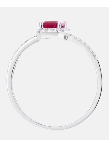 Diamant L'éternel Ring aus 750 Weißgold mit Diamant mit Rubin