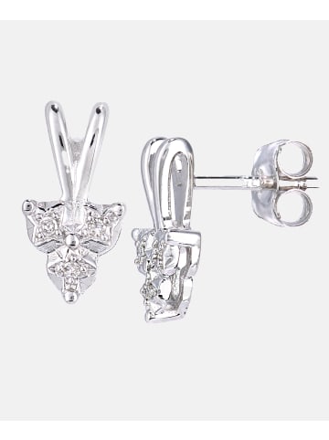 Diamant L'éternel Ohrringe aus 375 Weißgold mit Diamant Stern