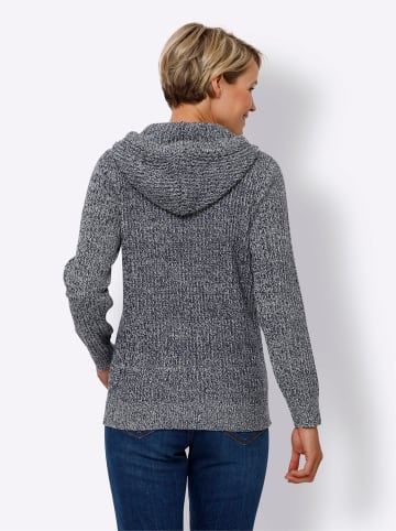 Sieh an! Langarm-Pullover in marine-champagner-meliert