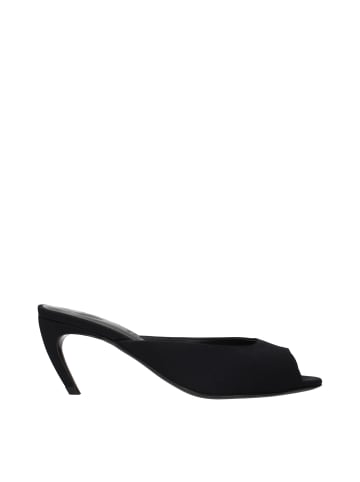 The Attico Schwarz Stoff Flach Sandalen