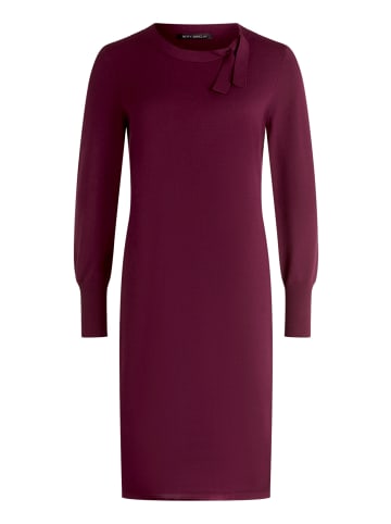 Betty Barclay Strickkleid mit Schleifenknoten in Dark Aubergine
