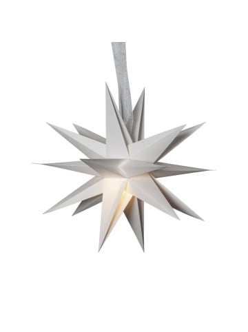 MARELIDA Papierstern 3D Stern mit Dekoband hängend 18-zackig D: 35cm in weiß