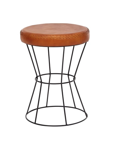 FineBuy Hocker und Sitzsäcke in Schwarz / Leder / 35x35x35